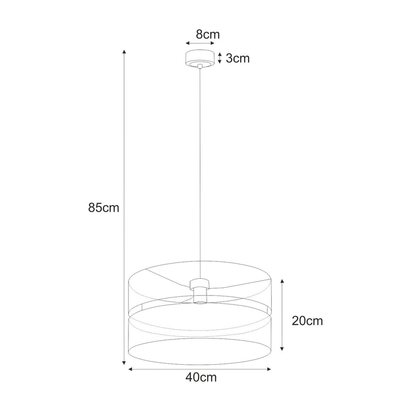 Kaja Malavi 1L pendant lamp E27 H 85.0cm