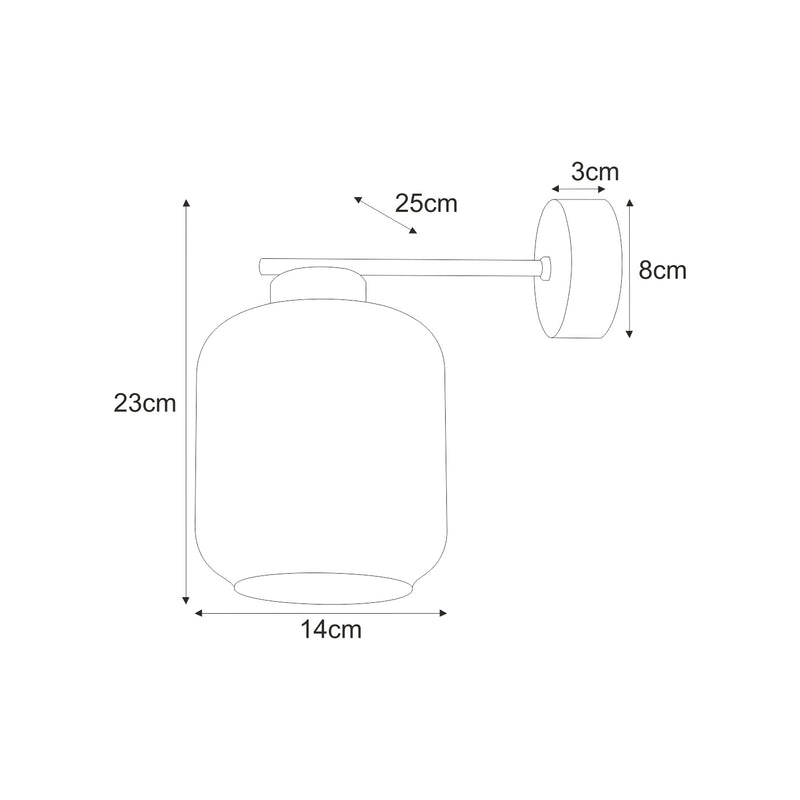 Kaja Iga 1L wall sconce lamp E27 H 23.0cm