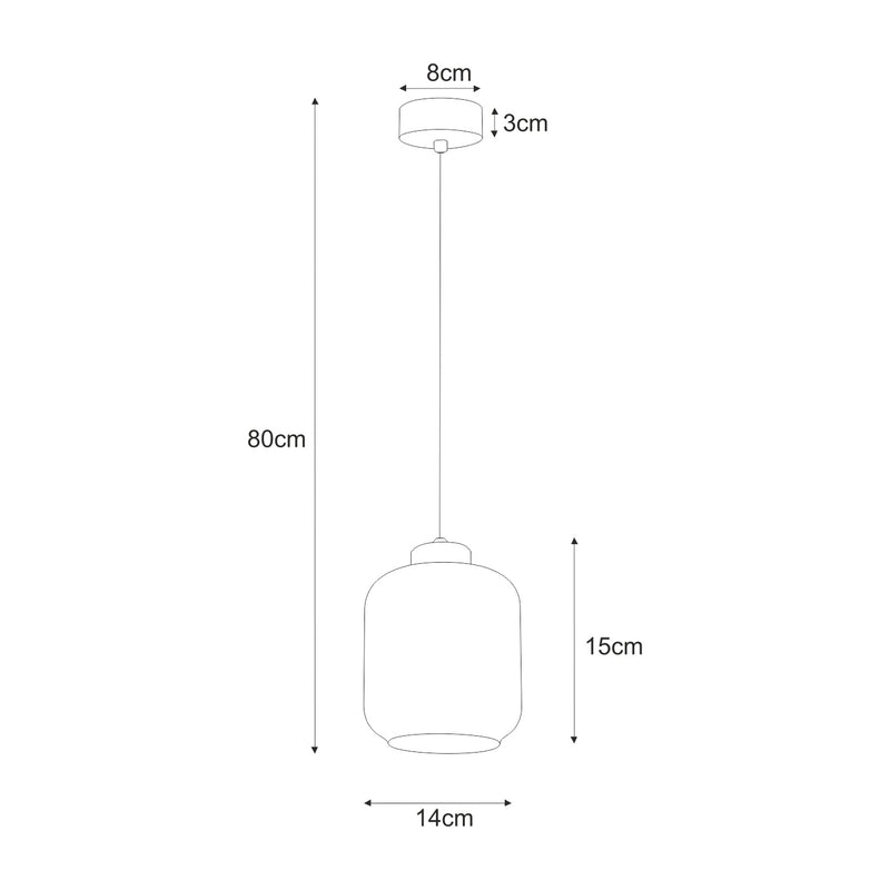 Kaja Piega 1L pendant lamp E27 H 80.0cm