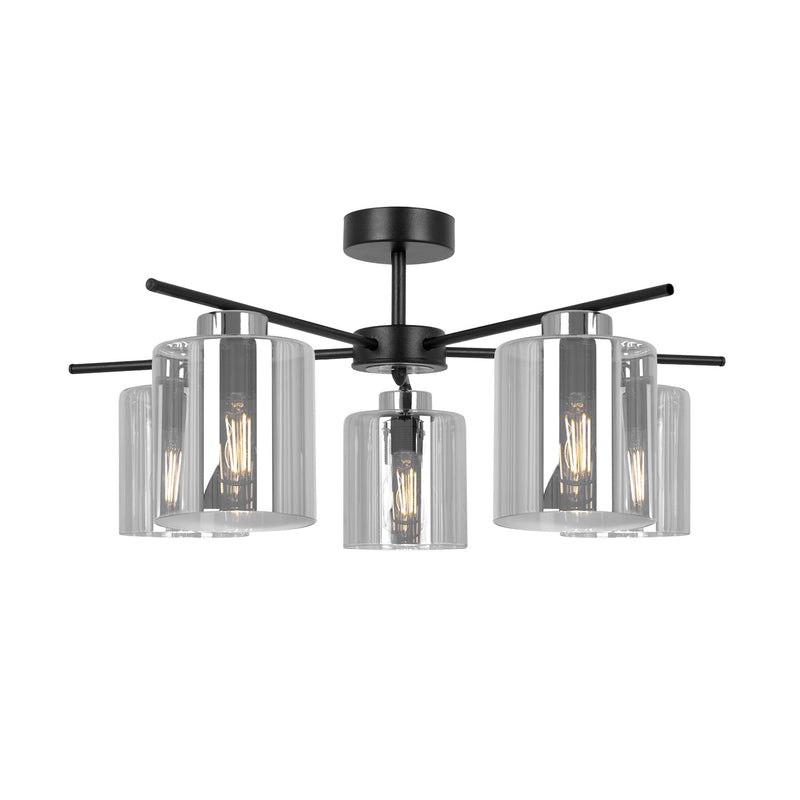 Kaja Luna 5L chandelier E27 H 29.0cm