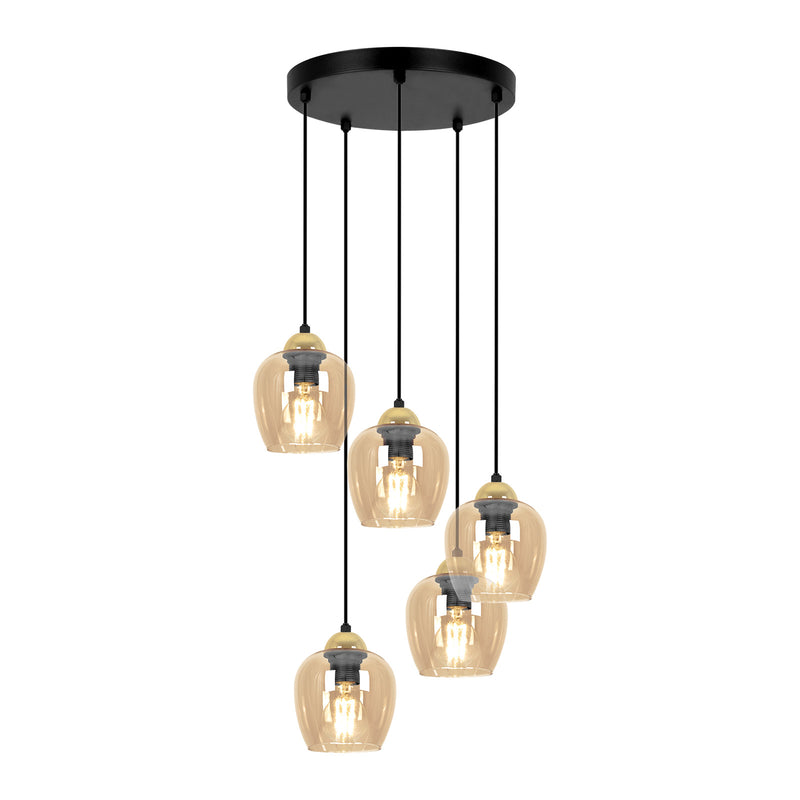 Kaja Tula 5L pendant lamp E27 H 85.0cm