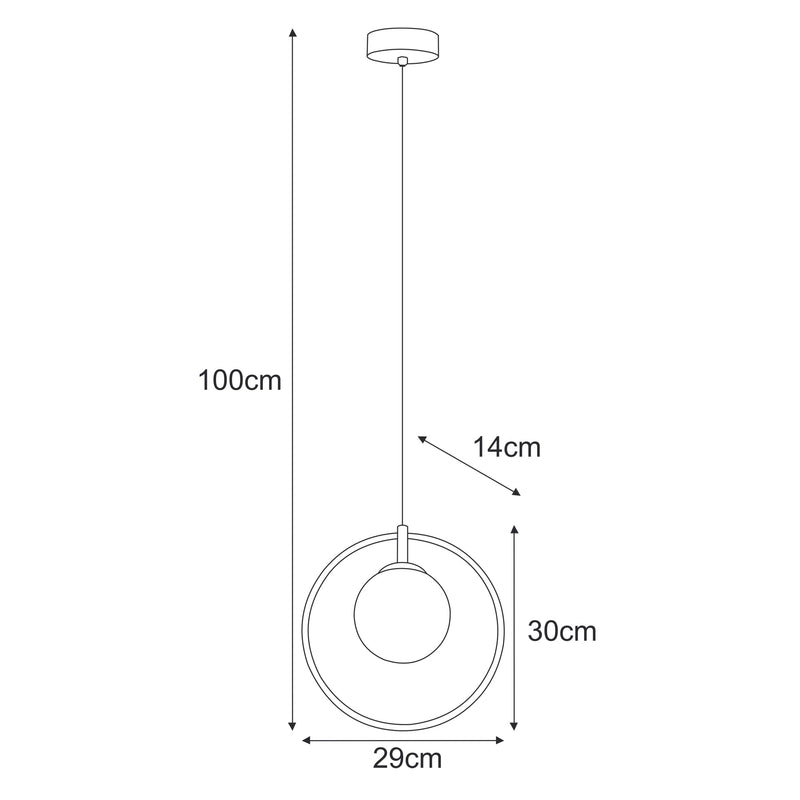 Kaja Venta 1L pendant lamp E14 H 100.0cm