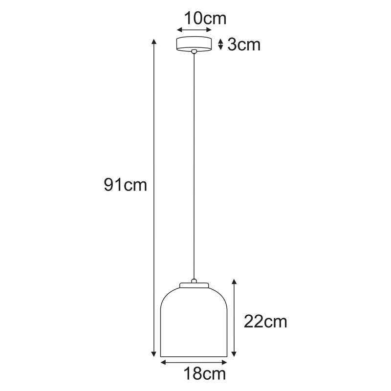 Kaja Inga 1L pendant lamp E27 H 91.0cm