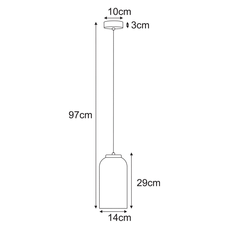 Kaja Inga 1L pendant lamp E27 H 97.0cm