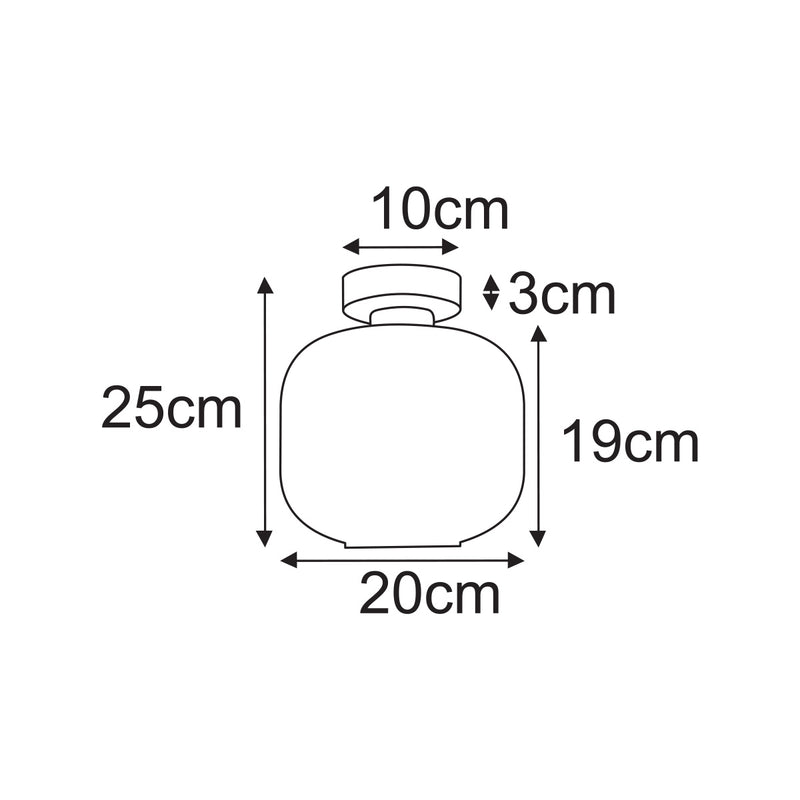 Kaja Sparta 1L ceiling lamp E27 H 25.0cm