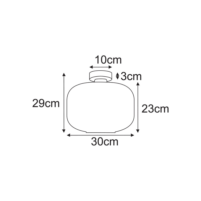 Kaja Sparta 1L ceiling lamp E27 H 29.0cm