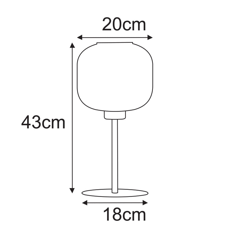 Kaja Sparta 1L table lamp E27 H 43.0cm