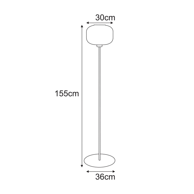 Kaja Clark 1L floor lamp E27 H 155.0cm