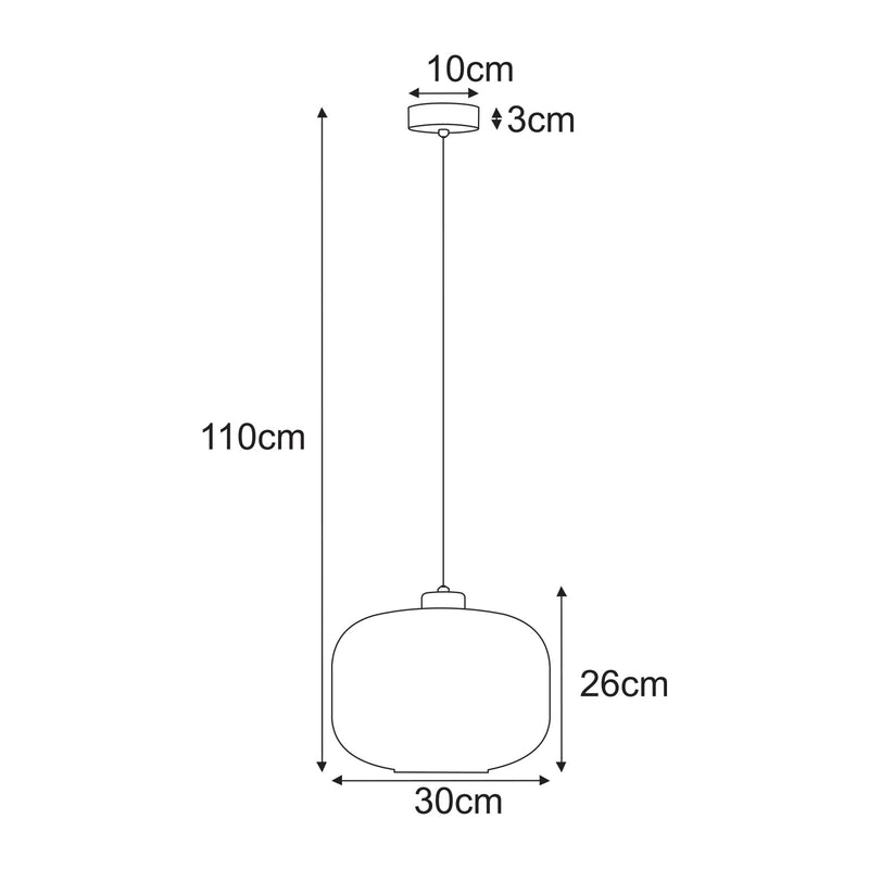 Kaja Campo 1L pendant lamp E27 H 110.0cm