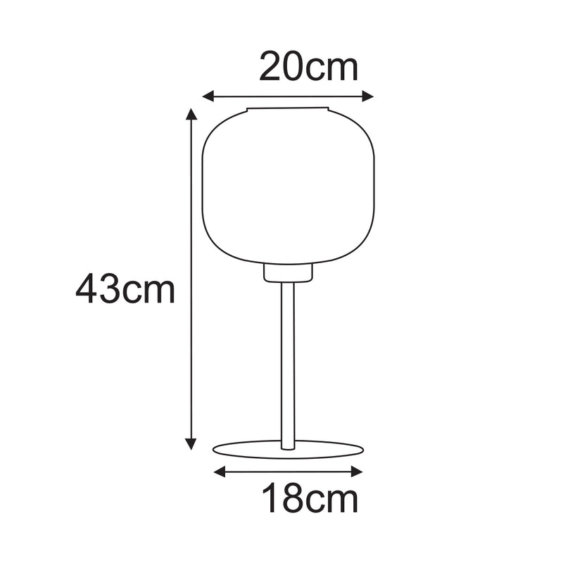 Kaja Campo 1L table lamp E27 H 43.0cm