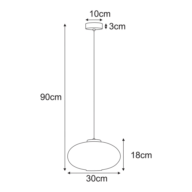 Kaja Peso 1L pendant lamp E27 H 90.0cm
