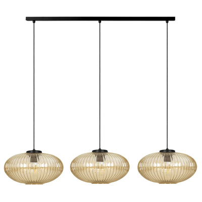 Kaja Drop 3L linear suspension pendant lamp E27 H 90.0cm
