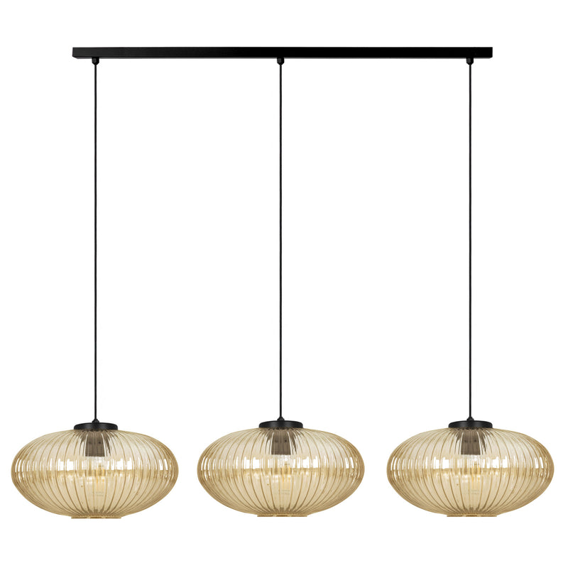 Kaja Drop 3L linear suspension pendant lamp E27 H 90.0cm