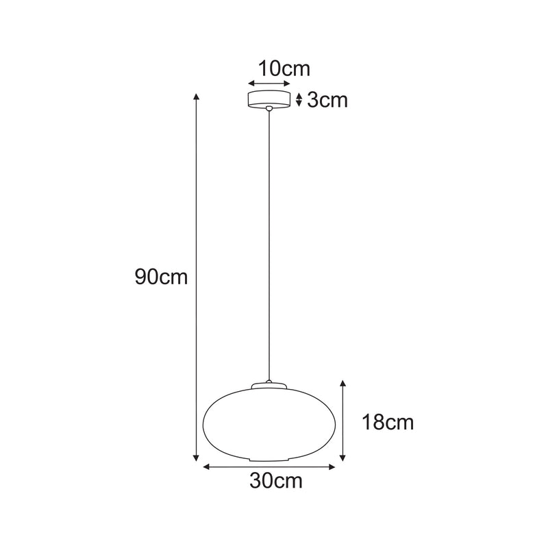 Kaja Arco 1L pendant lamp E27 H 90.0cm