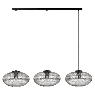 Kaja Arco 3L linear suspension pendant lamp E27 H 90.0cm