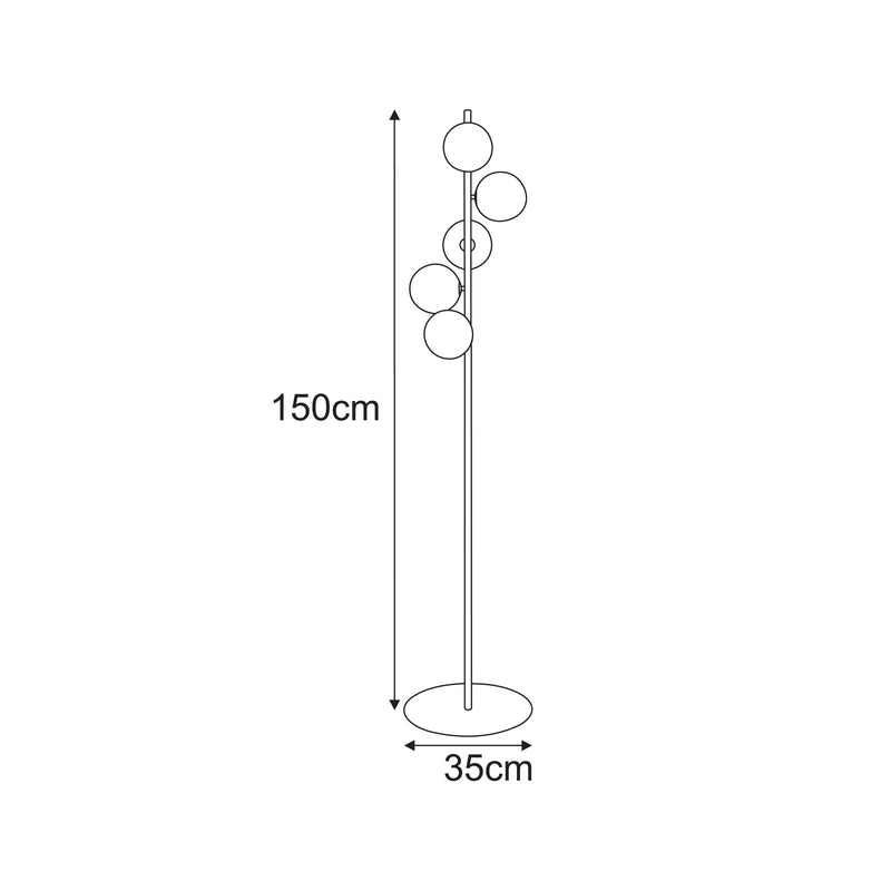 Kaja Saturno 5L floor lamp G9 H 150.0cm