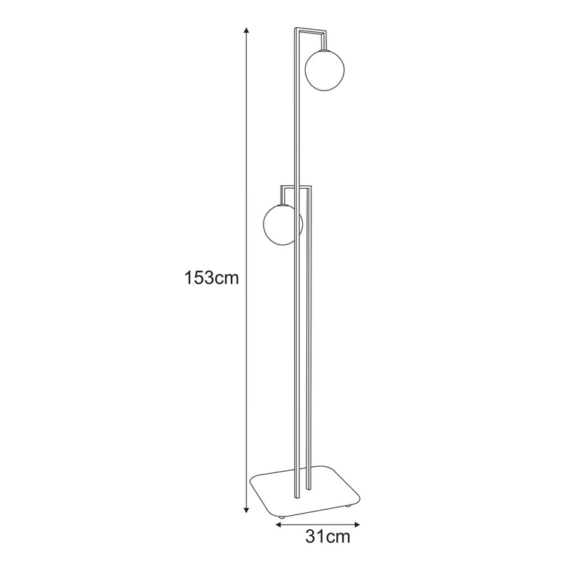 Kaja Parma 2L floor lamp G9 H 153.0cm