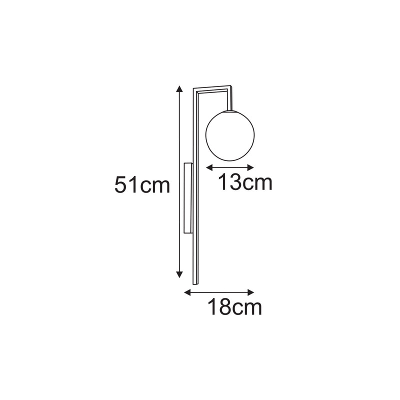 Kaja Parma 1L wall sconce lamp G9 H 51.0cm