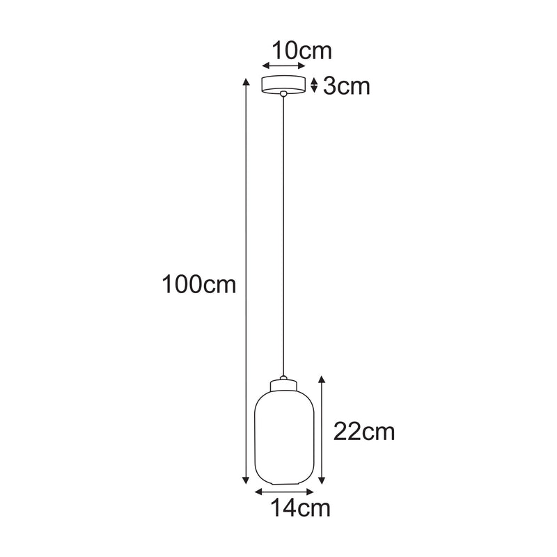 Kaja Vilar 1L pendant lamp E27 H 100.0cm