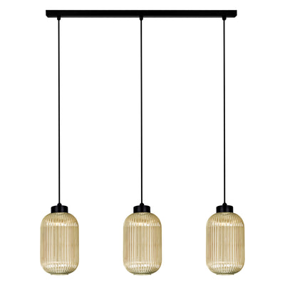 Kaja Fadiga 3L linear suspension pendant lamp E27 H 93.0cm