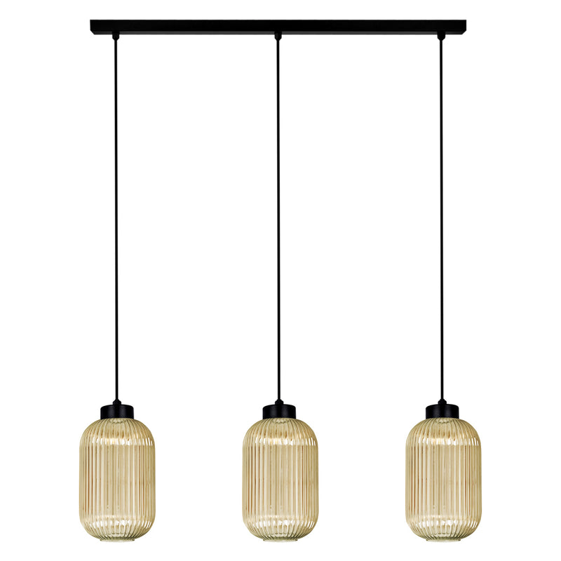 Kaja Fadiga 3L linear suspension pendant lamp E27 H 93.0cm
