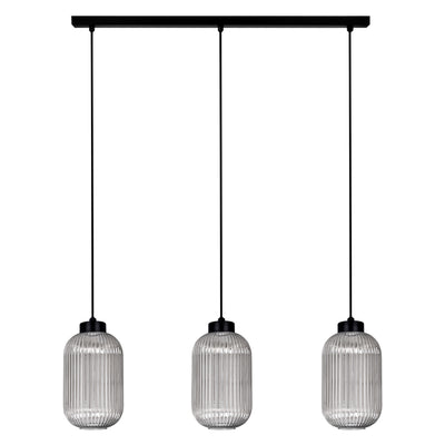 Kaja Silva 3L linear suspension pendant lamp E27 H 93.0cm