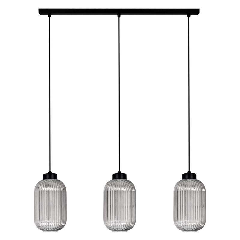 Kaja Silva 3L linear suspension pendant lamp E27 H 93.0cm