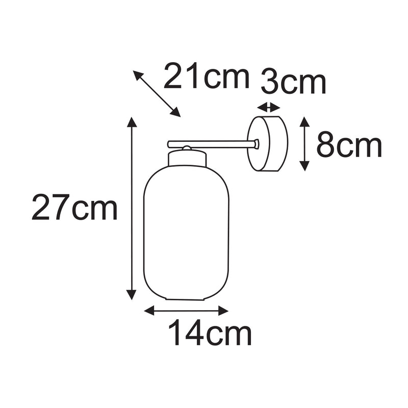 Kaja Silva 3L wall sconce lamp E27 H 27.0cm