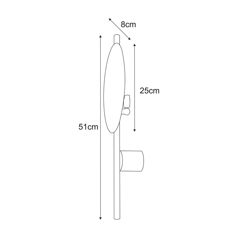 Kaja Talar 1L wall sconce lamp G9 H 51.0cm