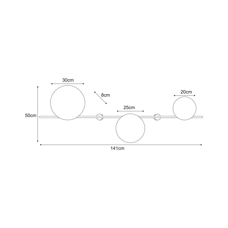 Kaja Talar 3L wall lamp G9 H 141.0cm