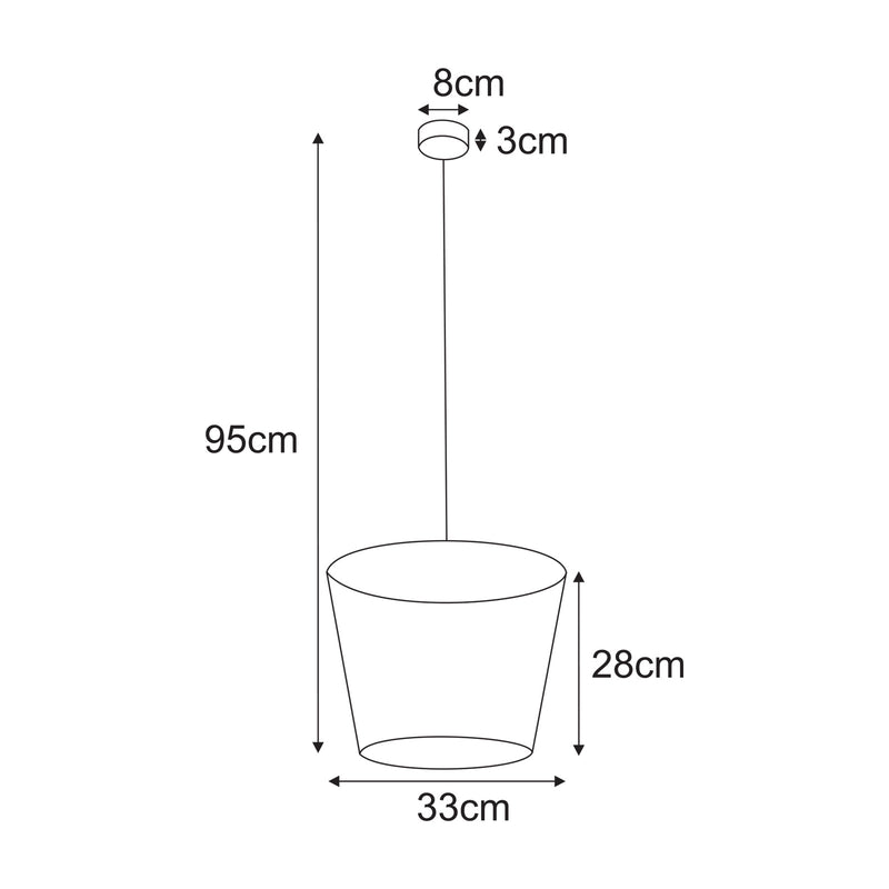 Kaja Livia 1L pendant lamp E27 H 95.0cm