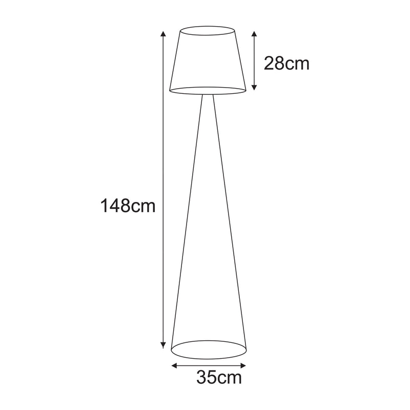 Kaja Livia 1L floor lamp E27 H 148.0cm