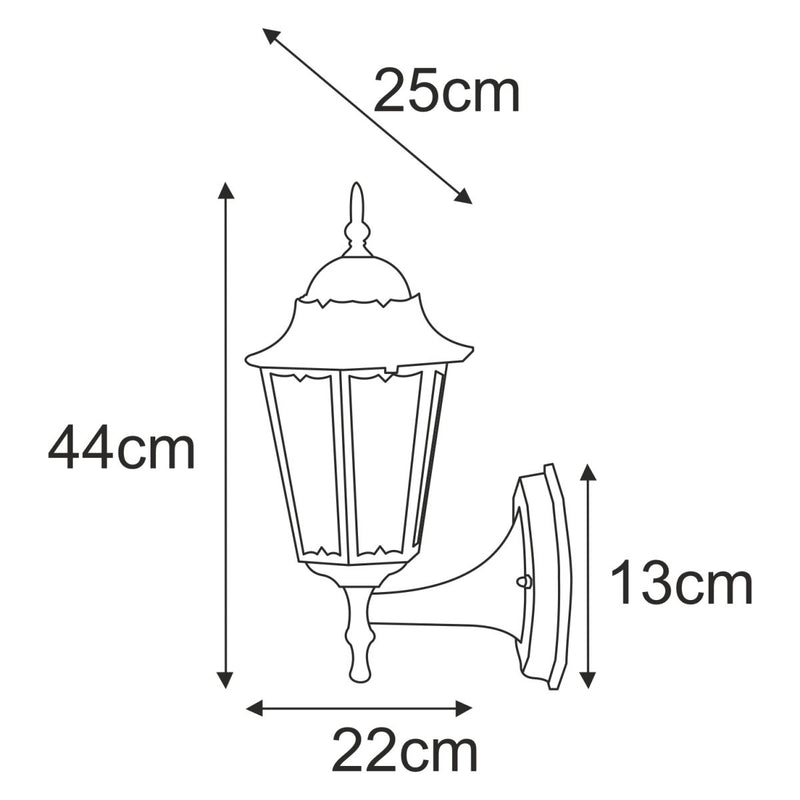 Kaja Lozana 1L outdoor wall lamp E27 H 44.0cm
