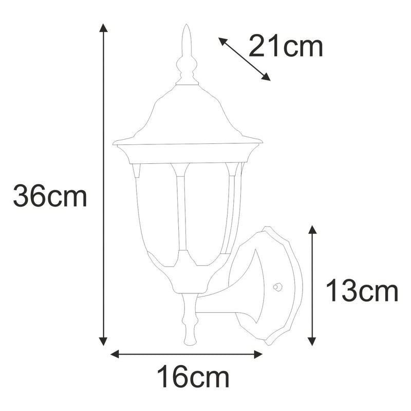 Kaja Vasco 1L outdoor wall lamp E27 H 36.0cm
