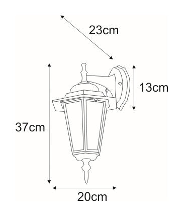 Kaja Standard 1L outdoor wall lamp E27 H 37.0cm