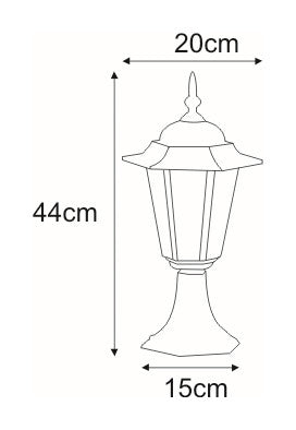 Kaja Standard 1L street light E27 H 44.0cm