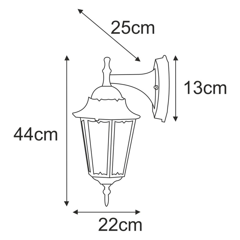 Kaja Lozana 1L outdoor wall lamp E27 H 44.0cm