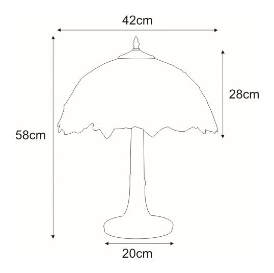 Kaja Farina 1L tiffany table lamp E27 H 58.0cm