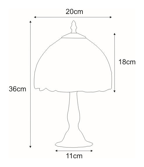 Kaja Teco 1L tiffany table lamp E14 H 36.0cm