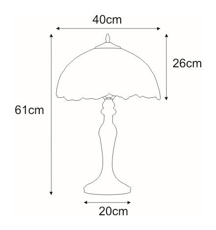 Kaja Witra? 1L tiffany table lamp E27 H 61.0cm