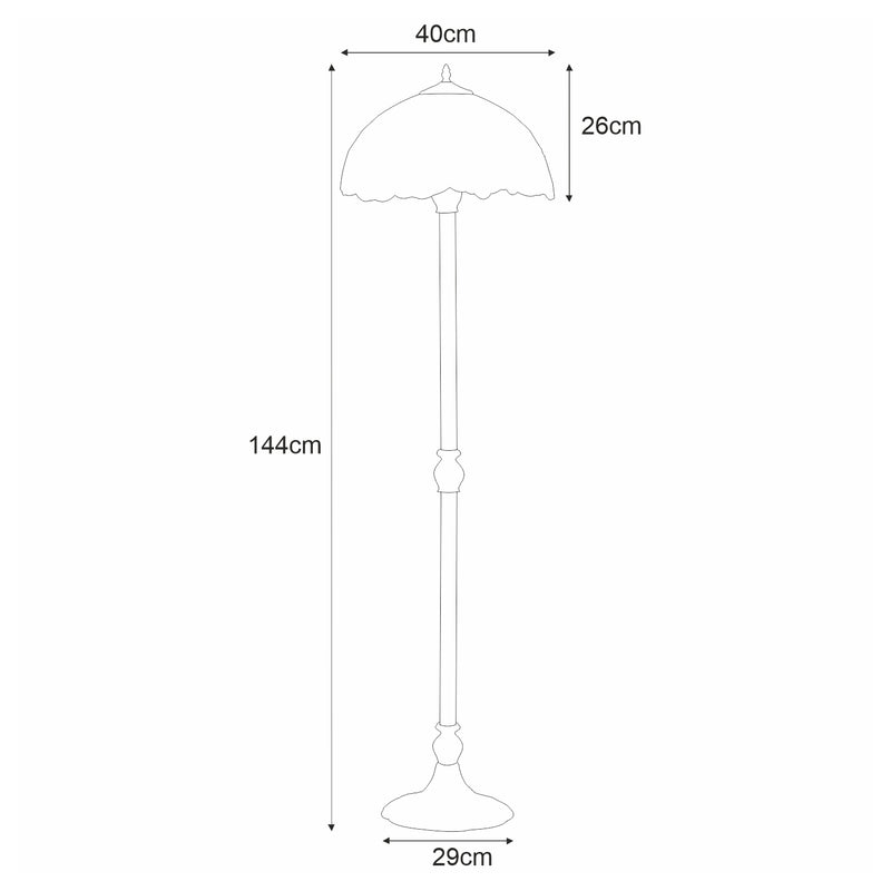 Kaja Witra? 2L floor lamp E27 H 144.0cm