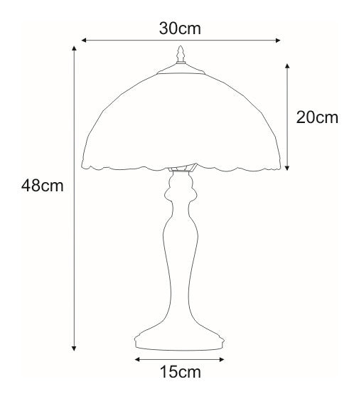 Kaja Fruit 1L tiffany table lamp E27 H 48.0cm