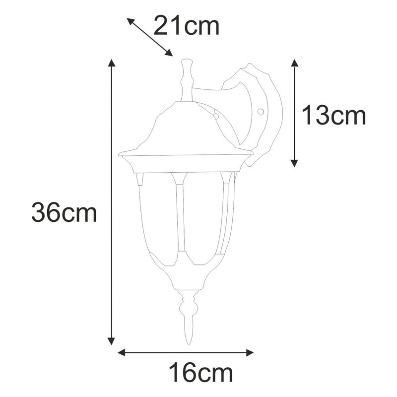 Kaja Vasco 1L outdoor wall lamp E27 H 36.0cm