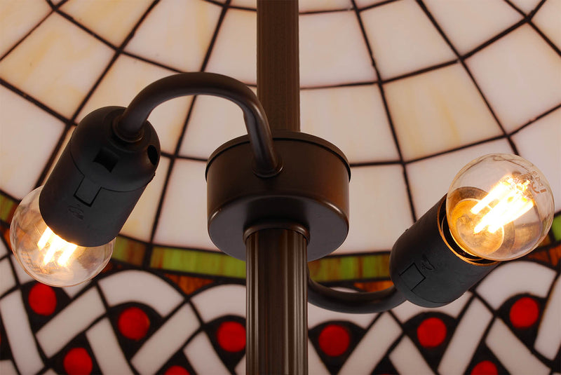 Kaja Tifany 2L floor lamp E27 H 157.0cm