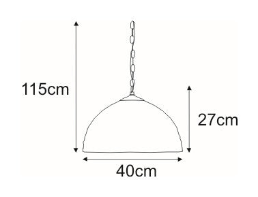 Kaja Tifany 1L pendant lamp E27 H 115.0cm