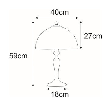 Kaja Tifany 1L tiffany table lamp E27 H 59.0cm