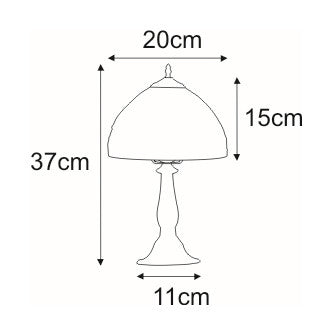 Kaja Sargan 1L tiffany table lamp E14 H 37.0cm