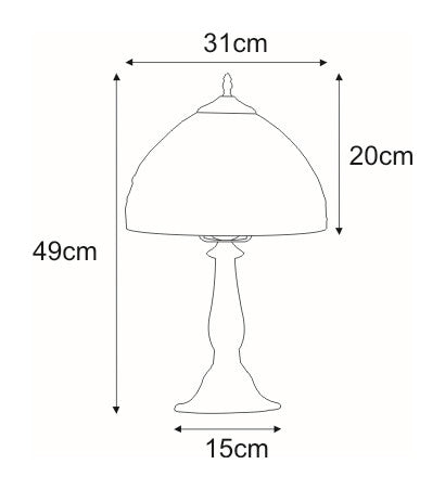 Kaja Sargan 1L tiffany table lamp E27 H 49.0cm