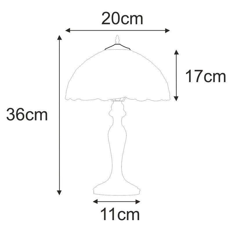 Kaja Papi 1L tiffany table lamp E14 H 36.0cm