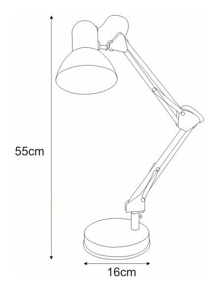 Kaja Cosmo 1L task table lamp E27 H 55.0cm